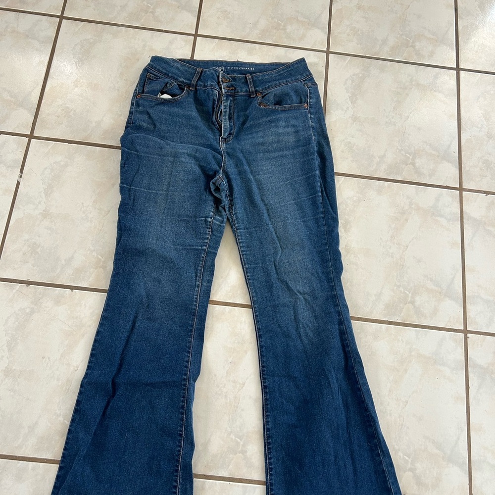 No Boundaries Dark Blue Flare Jeans